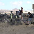 Isobel and the scooters, Five Days in Lanzarote, Canary Islands, Spain - 24th October 2021