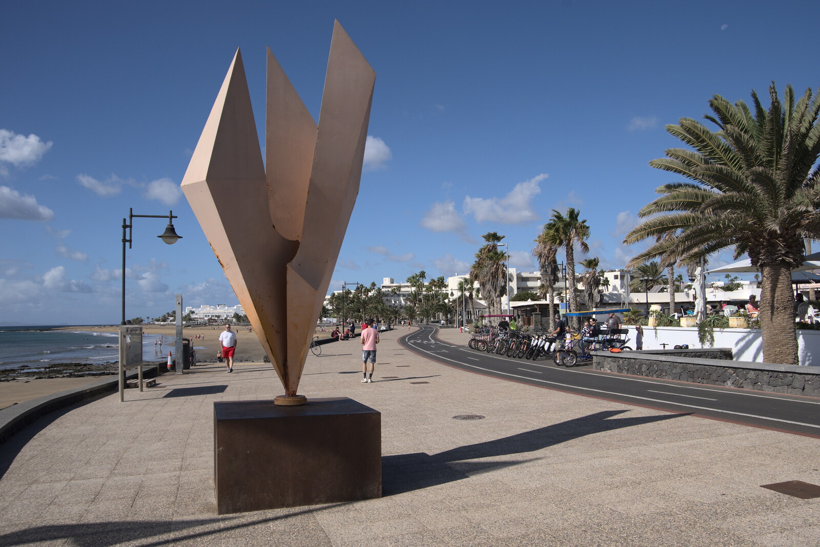 A funky sculpture on the promenade from Five Days in Lanzarote, Canary Islands, Spain - 24th October 2021