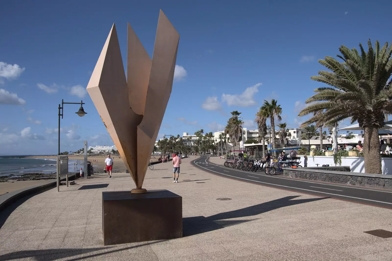 A funky sculpture on the promenade, from Five Days in Lanzarote, Canary Islands, Spain - 24th October 2021