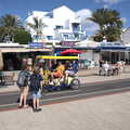 A self-propelled four-seat rickshaw goes by, Five Days in Lanzarote, Canary Islands, Spain - 24th October 2021