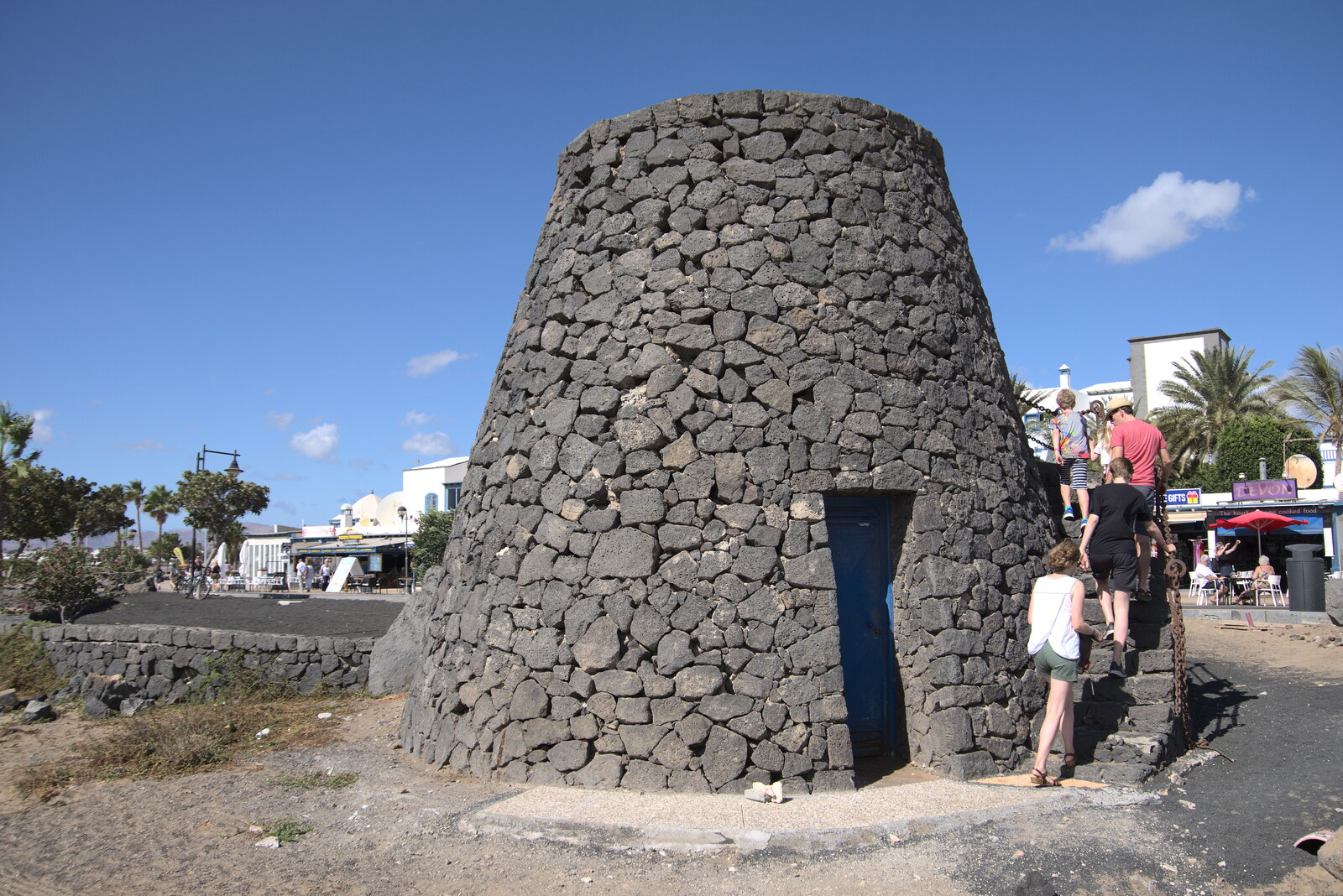 The lava-rock tower on the beach from Five Days in Lanzarote, Canary Islands, Spain - 24th October 2021