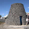 The lava-rock tower on the beach, Five Days in Lanzarote, Canary Islands, Spain - 24th October 2021