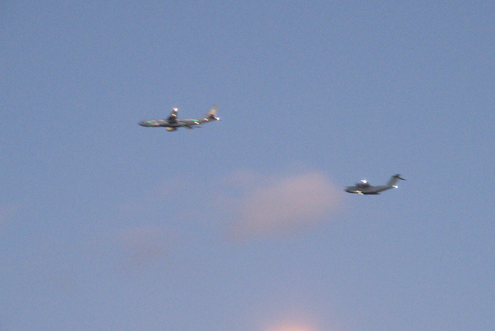 A passenger plane gets a close military escort from Five Days in Lanzarote, Canary Islands, Spain - 24th October 2021