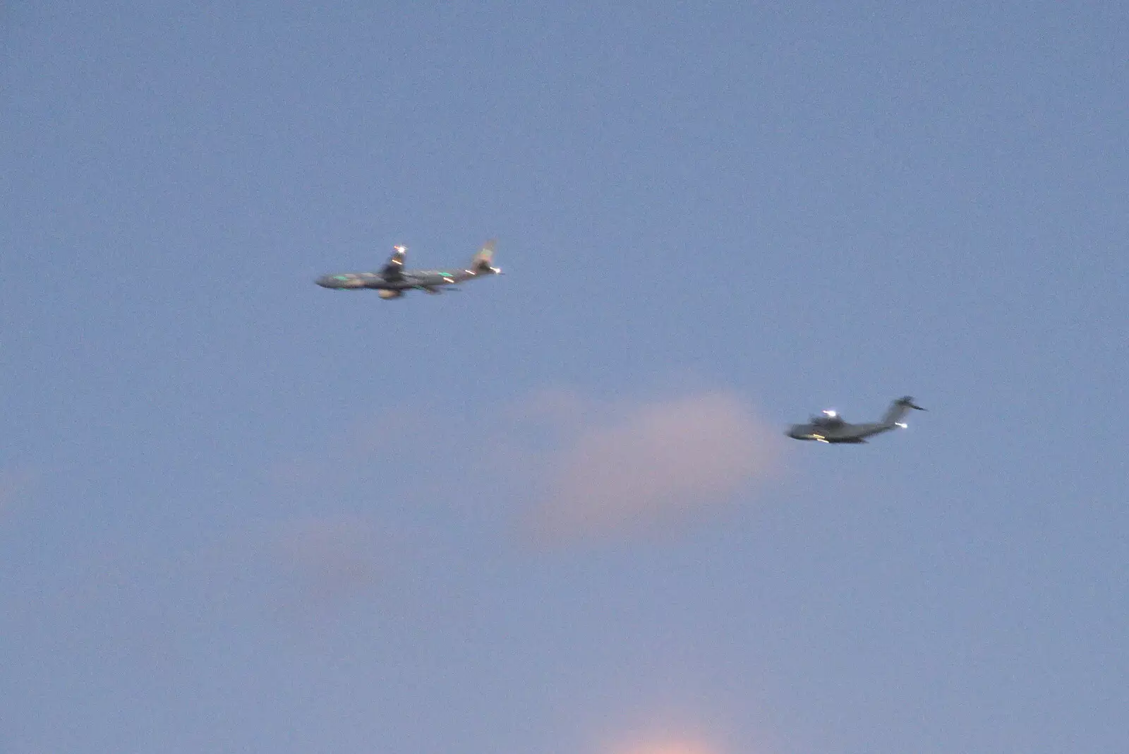 A passenger plane gets a close military escort, from Five Days in Lanzarote, Canary Islands, Spain - 24th October 2021