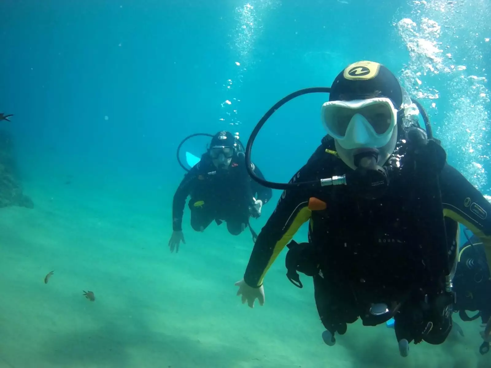 Fred floats around under water, from The Volcanoes of Lanzarote, Canary Islands, Spain - 27th October 2021