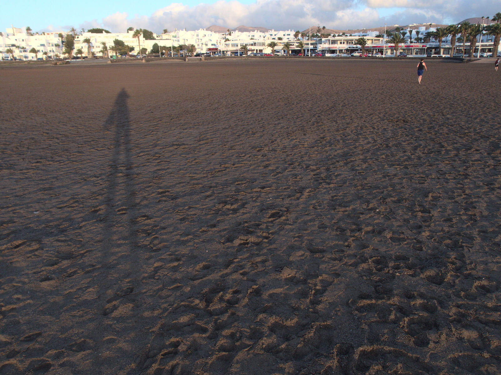 Nosher casts a long shadow from The Volcanoes of Lanzarote, Canary Islands, Spain - 27th October 2021