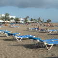 The sunbeds are out for the first time, post Covid, The Volcanoes of Lanzarote, Canary Islands, Spain - 27th October 2021