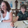 Isobel and Fred in the restaurant, The Volcanoes of Lanzarote, Canary Islands, Spain - 27th October 2021