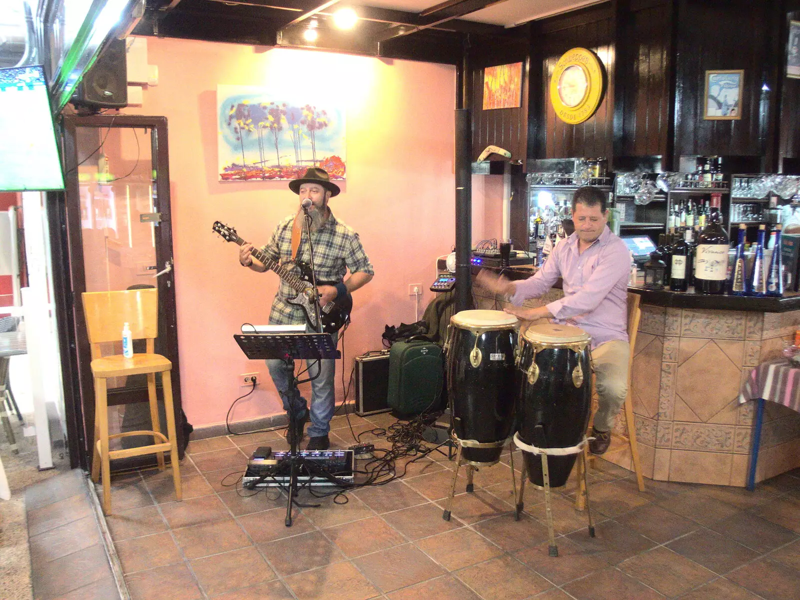 Guitar and Djembes, from The Volcanoes of Lanzarote, Canary Islands, Spain - 27th October 2021