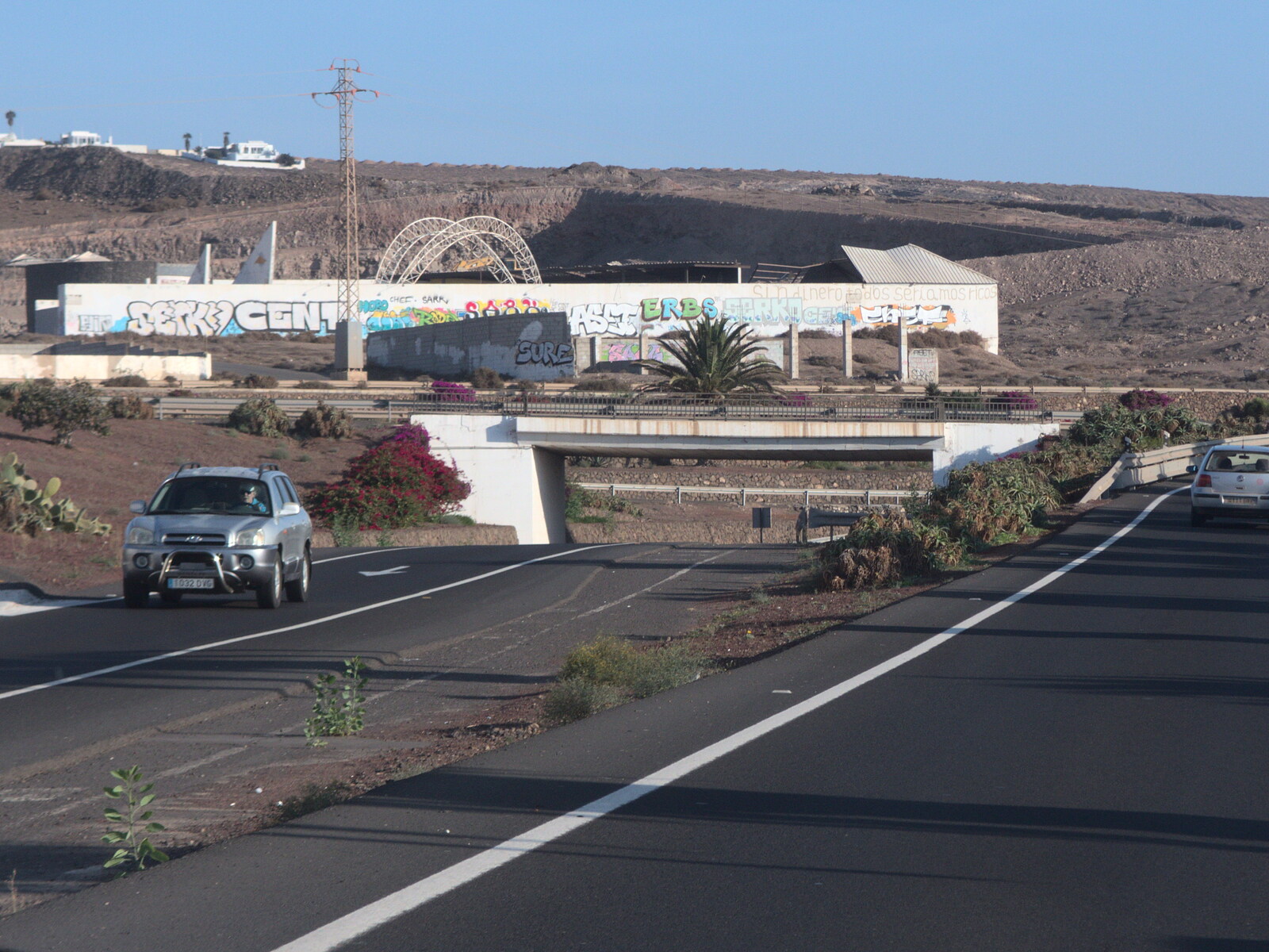 A derelict building on the way to the airport from The Volcanoes of Lanzarote, Canary Islands, Spain - 27th October 2021