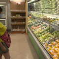 Isobel scopes out the fruit section, The Volcanoes of Lanzarote, Canary Islands, Spain - 27th October 2021