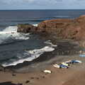 A volcanic bay with a bunch of boats, The Volcanoes of Lanzarote, Canary Islands, Spain - 27th October 2021