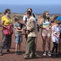 Harry gets handed some hot rocks, The Volcanoes of Lanzarote, Canary Islands, Spain - 27th October 2021