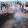 A bundle of hay gets stuck in a lava tube, The Volcanoes of Lanzarote, Canary Islands, Spain - 27th October 2021