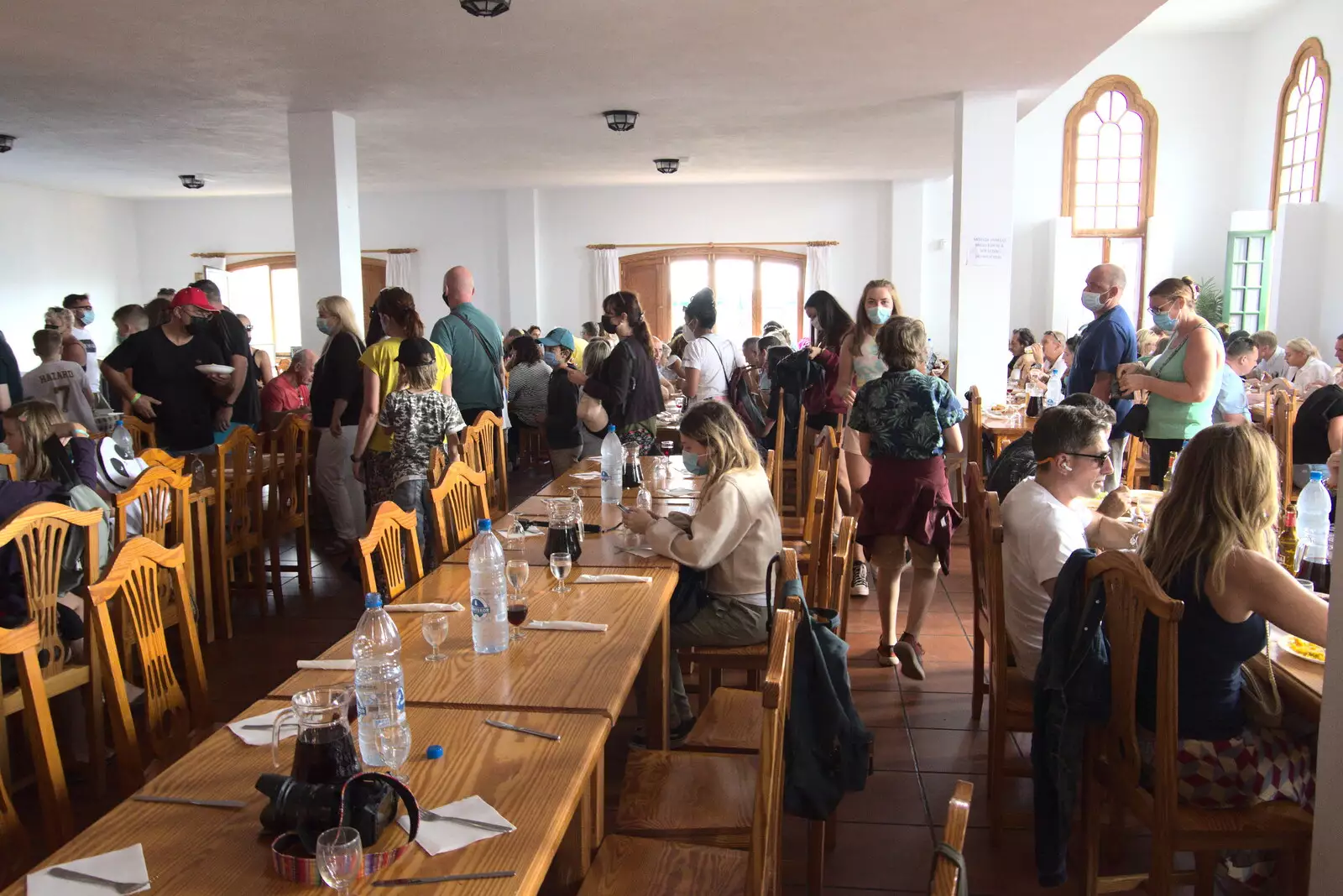 The crowded canteen of Mancha Blanca, from The Volcanoes of Lanzarote, Canary Islands, Spain - 27th October 2021