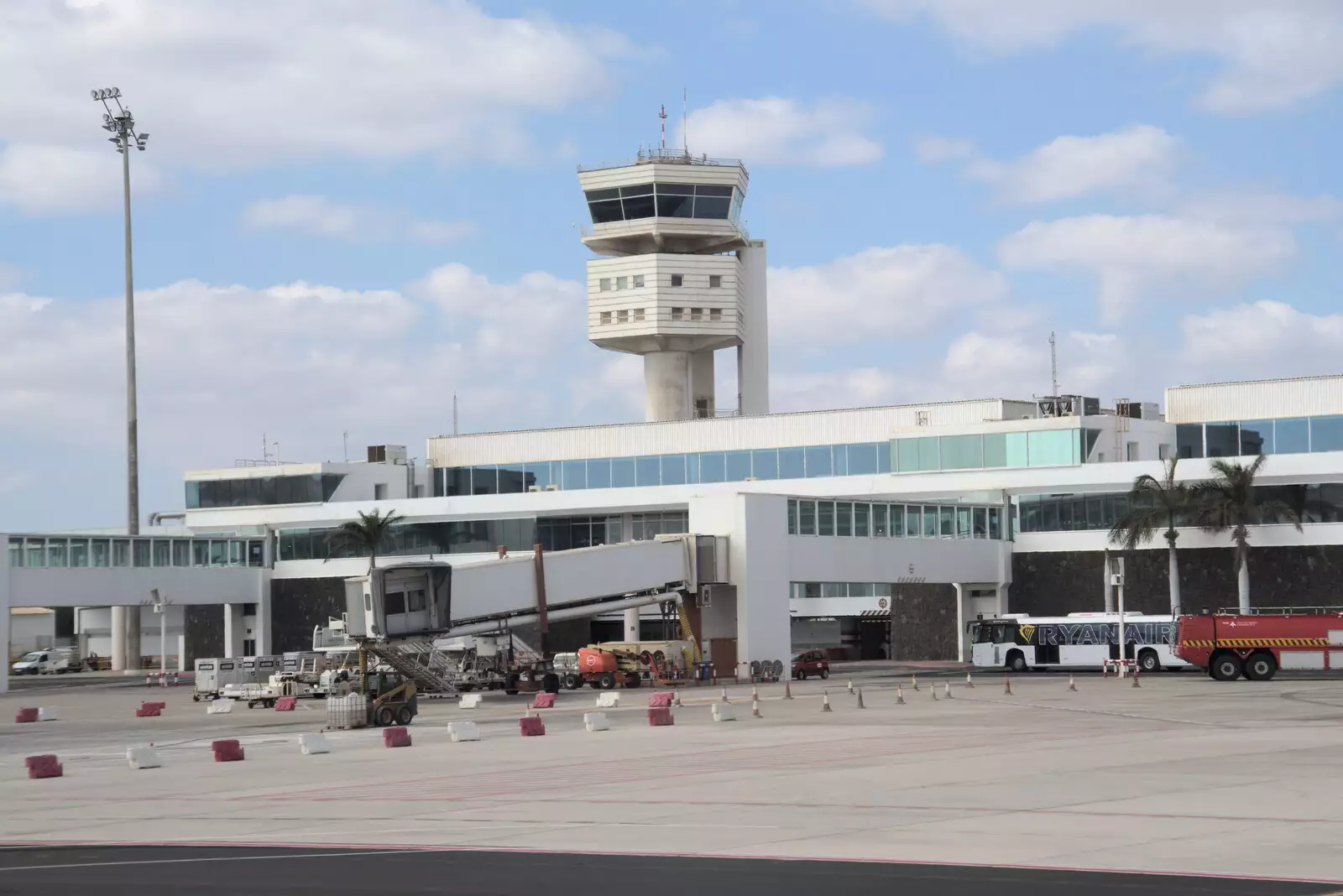 The control tower at Arrecife airport, from The Volcanoes of Lanzarote, Canary Islands, Spain - 27th October 2021