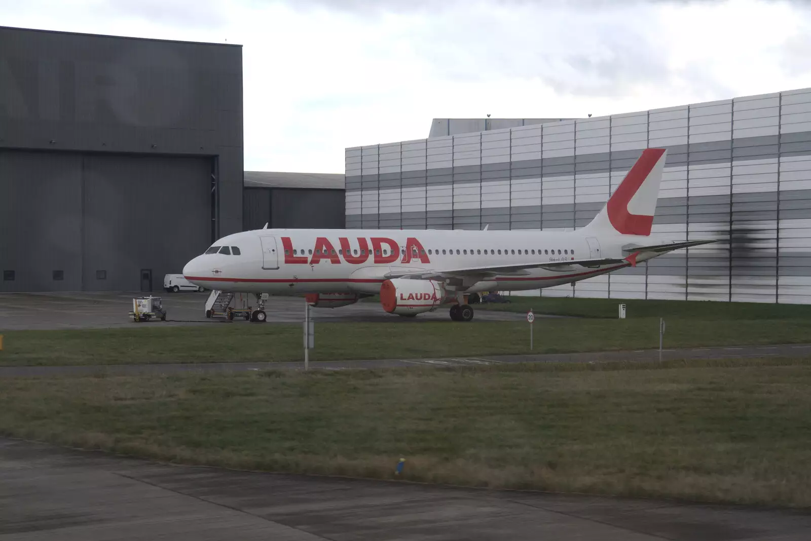 An aircraft of the defunct Lauda Ryanair subsidiary, from The Volcanoes of Lanzarote, Canary Islands, Spain - 27th October 2021