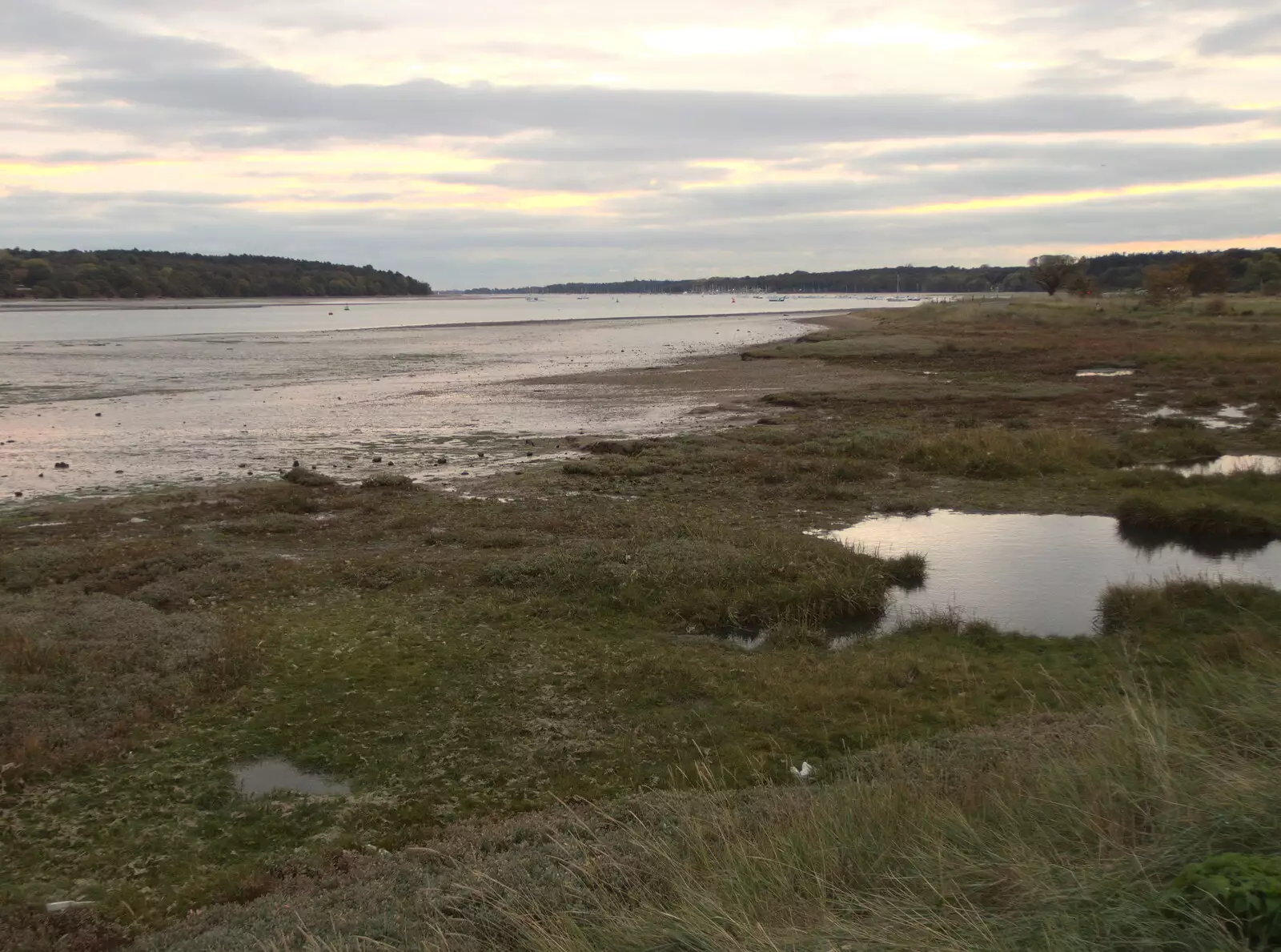 The River Orwell, looking down to Pin Mill, from A New Playground and Container Mountain, Eye, Suffolk - 7th November 2021