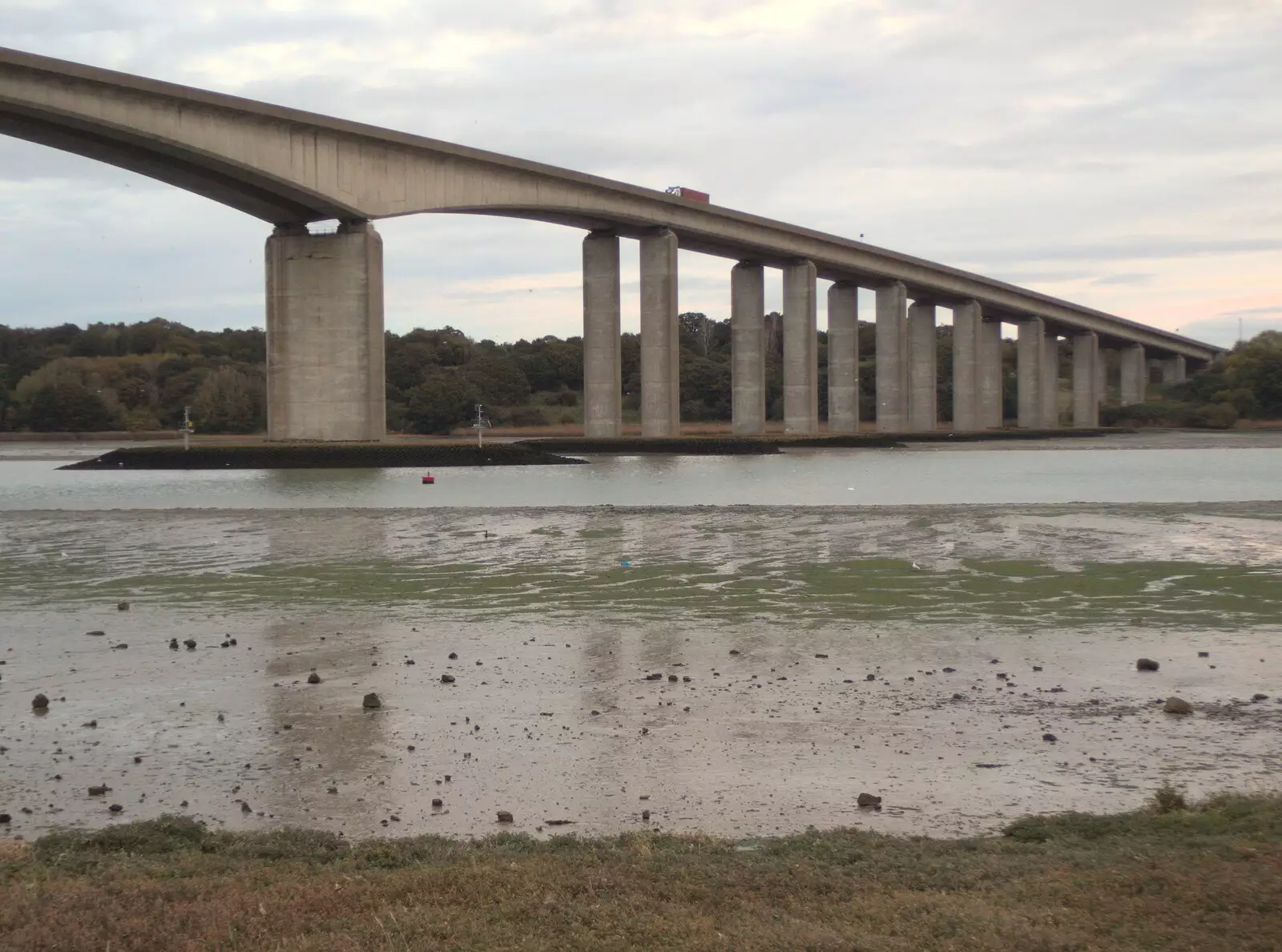 The Orwell Bridge, from A New Playground and Container Mountain, Eye, Suffolk - 7th November 2021