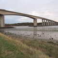 A wide view of the Orwell Bridge, A New Playground and Container Mountain, Eye, Suffolk - 7th November 2021