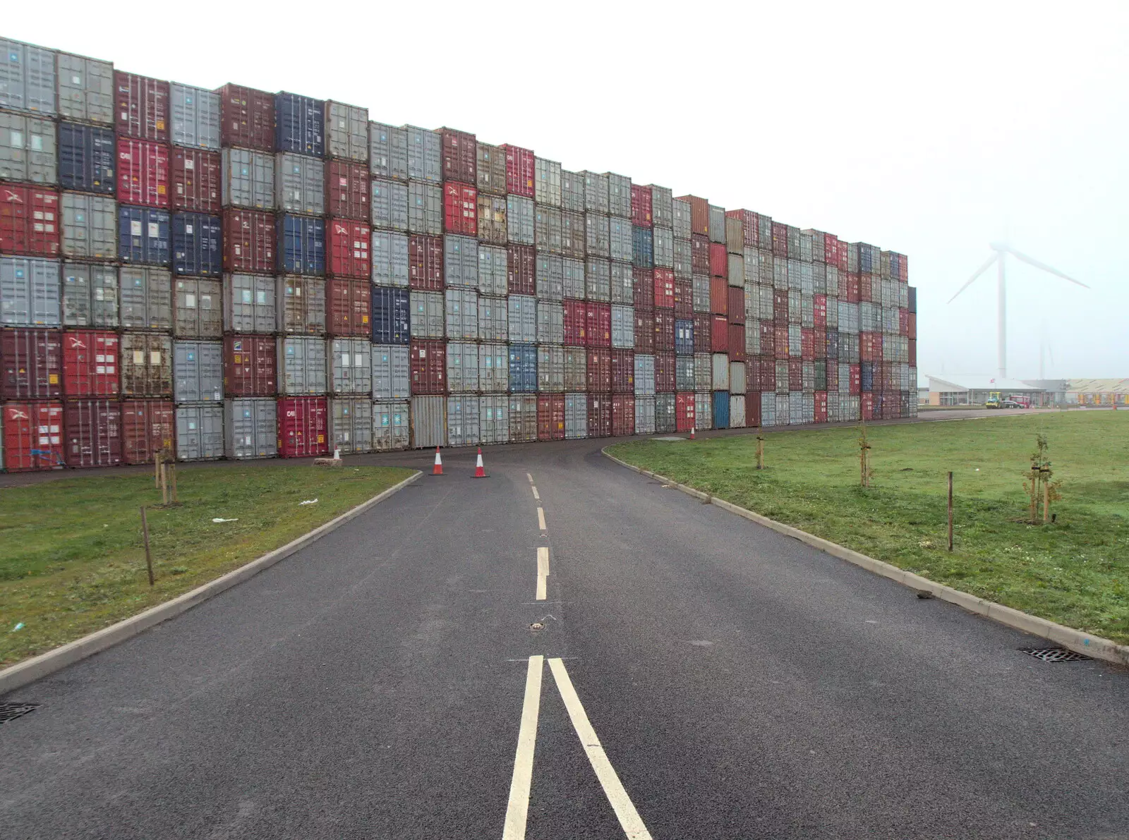 The road is fairly blocked, from A New Playground and Container Mountain, Eye, Suffolk - 7th November 2021