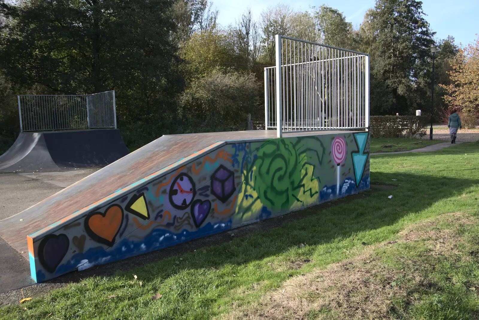 Skate park graffiti, from A New Playground and Container Mountain, Eye, Suffolk - 7th November 2021