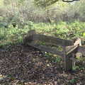 A bench in the woods, A New Playground and Container Mountain, Eye, Suffolk - 7th November 2021