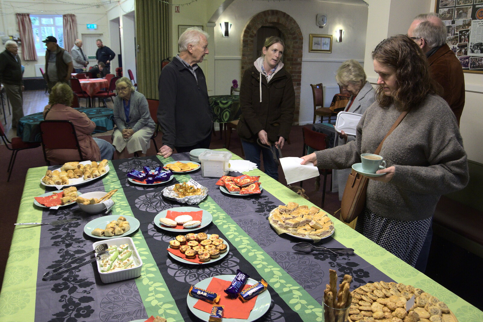 There's a good snack spread on the pool table from Brome Village Hall's 50th Anniversary, Brome, Suffolk - 12th November 2021
