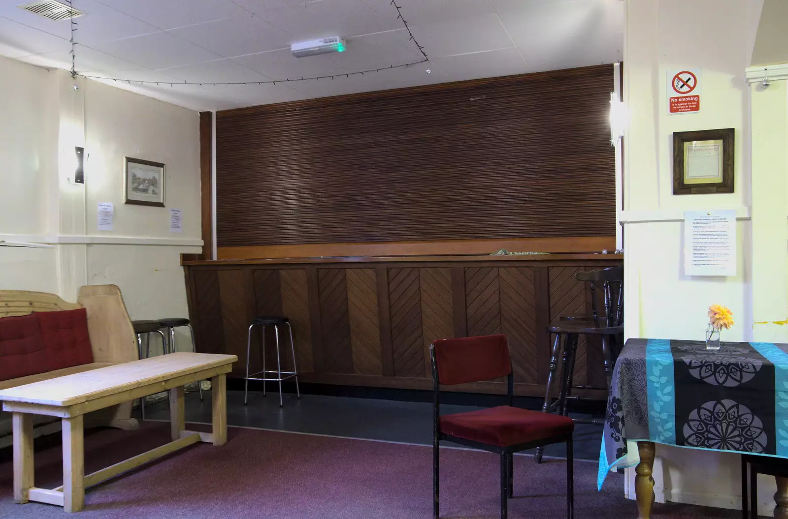 The closed-up 70's bar, from Brome Village Hall's 50th Anniversary, Brome, Suffolk - 12th November 2021