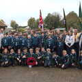 There's a group photo of the Cubs and Scouts, The GSB and Remembrance Day Parades, Eye and Botesdale, Suffolk - 14th November 2021