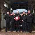 The Eye Fire Service team pose for a photo, The GSB and Remembrance Day Parades, Eye and Botesdale, Suffolk - 14th November 2021