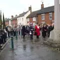 The service commences, The GSB and Remembrance Day Parades, Eye and Botesdale, Suffolk - 14th November 2021