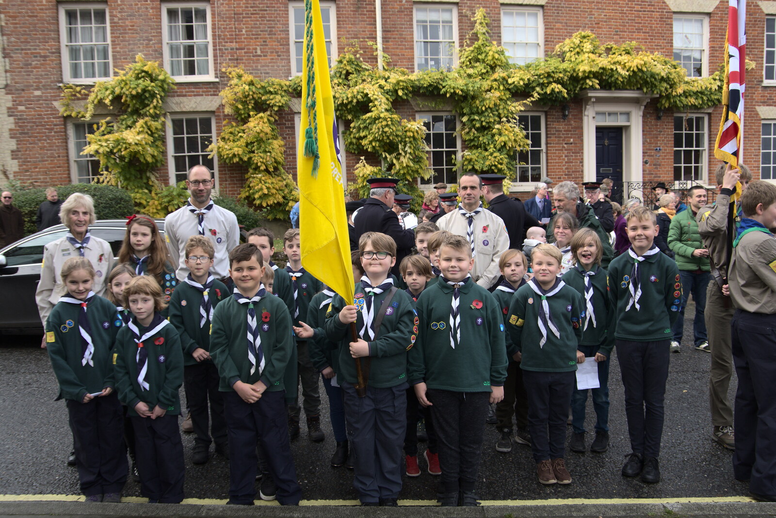 Harry and his Cubs massive from The GSB and Remembrance Day Parades, Eye and Botesdale, Suffolk - 14th November 2021