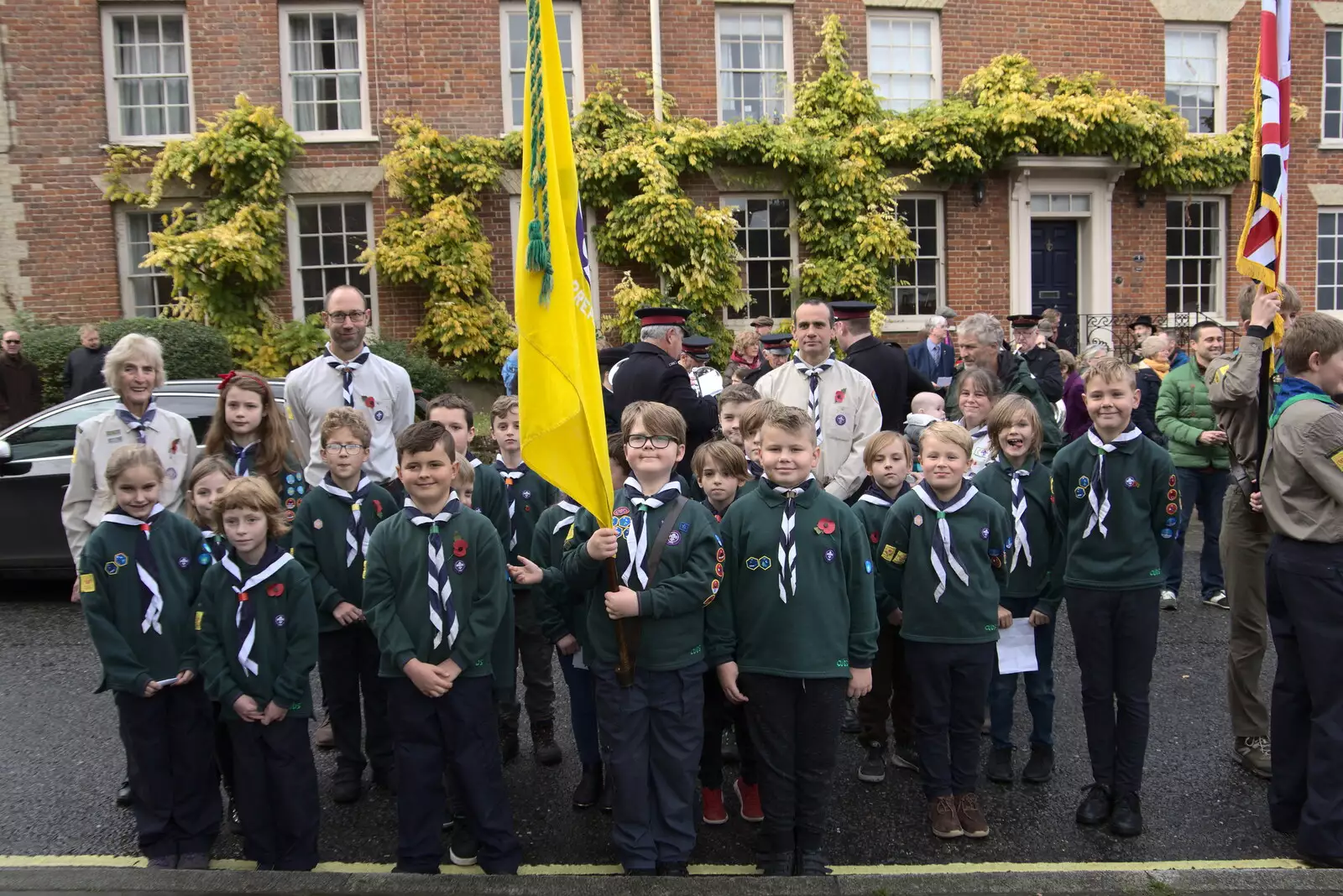 Harry and his Cubs massive, from The GSB and Remembrance Day Parades, Eye and Botesdale, Suffolk - 14th November 2021