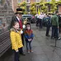 The mace bearer becomes a bit of a celebrity, The GSB and Remembrance Day Parades, Eye and Botesdale, Suffolk - 14th November 2021