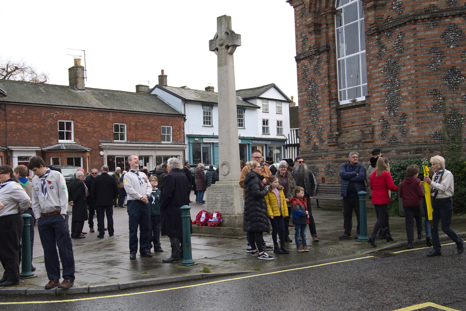 The parade has dispersed from The GSB and Remembrance Day Parades, Eye and Botesdale, Suffolk - 14th November 2021