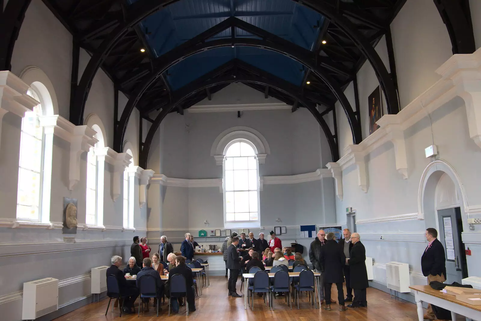 Inside the renovated Town Hall, from The GSB and Remembrance Day Parades, Eye and Botesdale, Suffolk - 14th November 2021