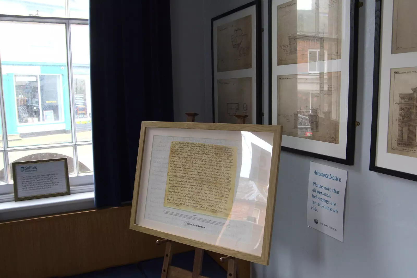 A copy of the Charter of Eye, from 1119, from The GSB and Remembrance Day Parades, Eye and Botesdale, Suffolk - 14th November 2021