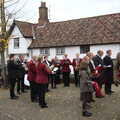 We play a couple of hymns for an outdoor service, The GSB and Remembrance Day Parades, Eye and Botesdale, Suffolk - 14th November 2021