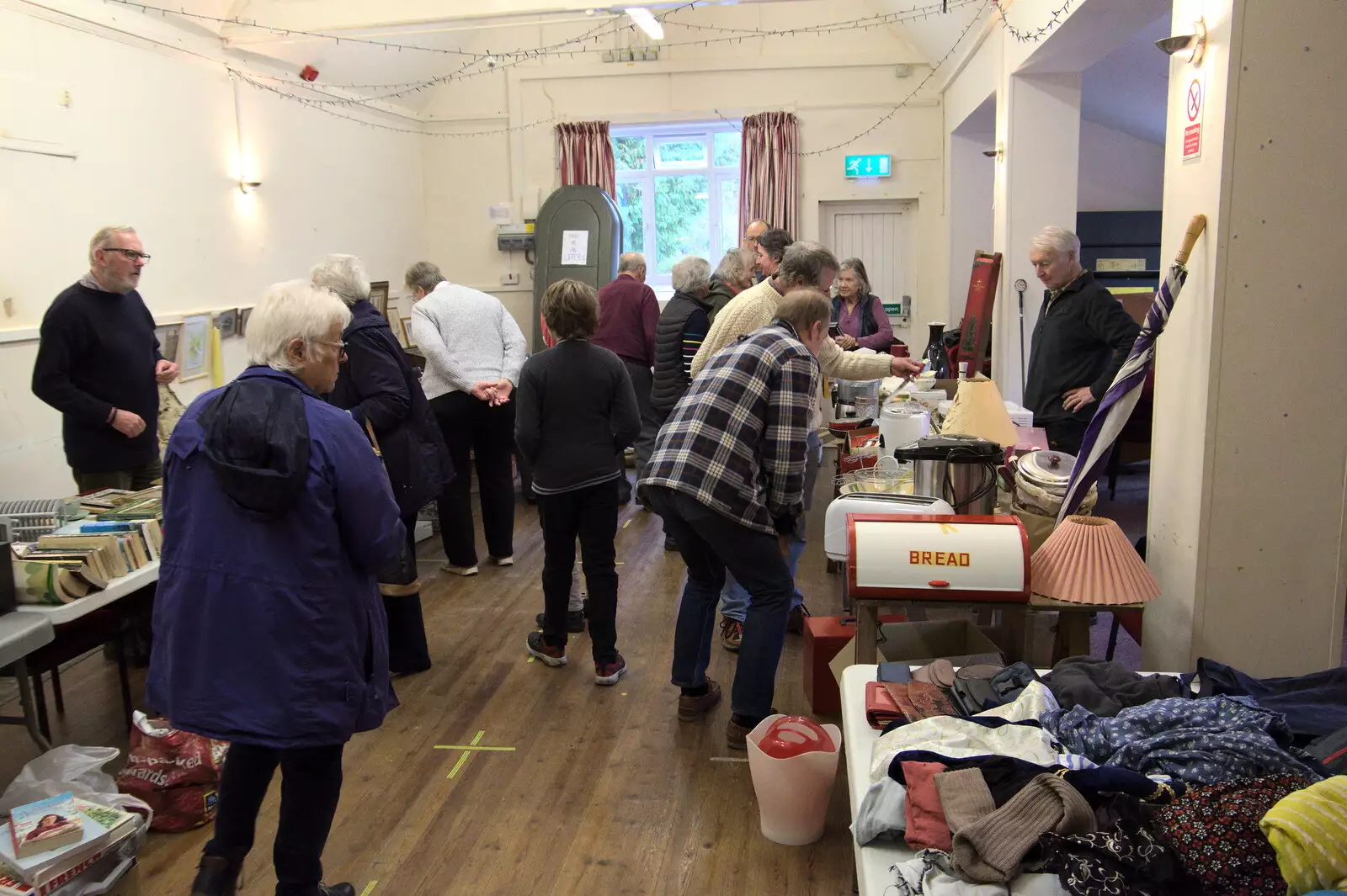 There's a jumble sale in the village hall, from Norwich Lights and a Village Hall Jumble Sale, Brome, Suffolk - 20th November 2021