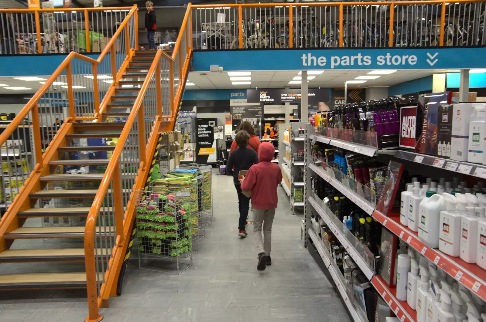 We're in Halfords in Norwich to pick something up, from Norwich Lights and a Village Hall Jumble Sale, Brome, Suffolk - 20th November 2021