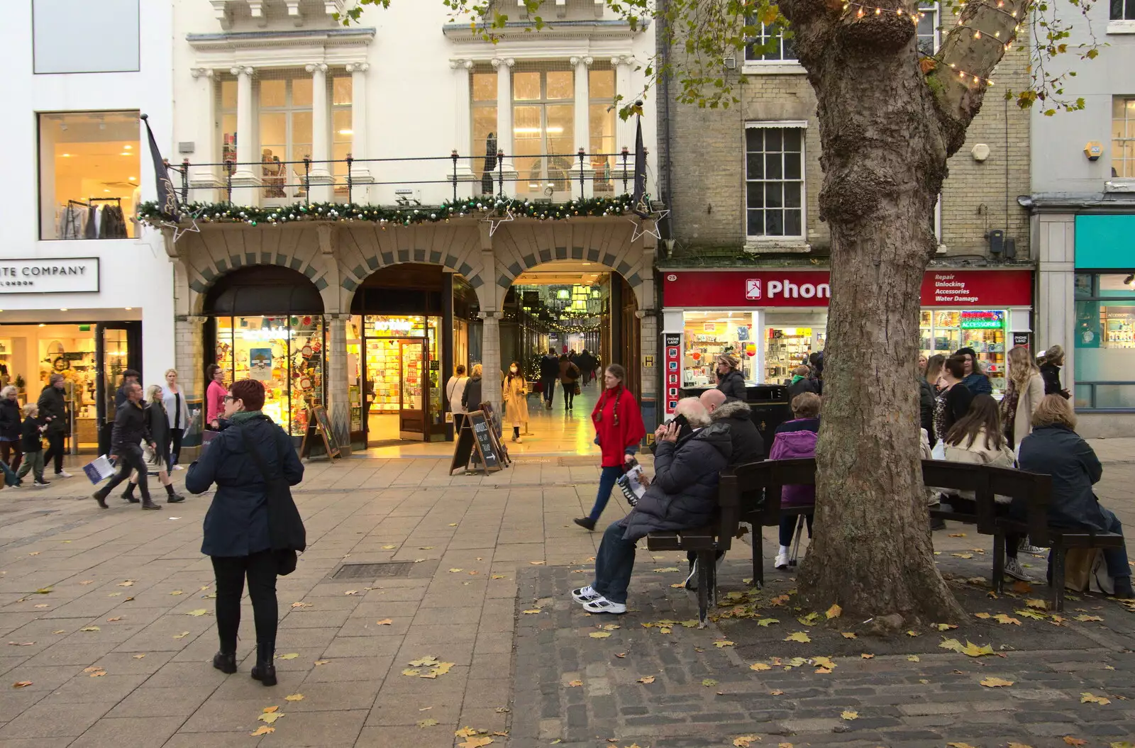 Looking at the Royal Arcade in Norwich, from Norwich Lights and a Village Hall Jumble Sale, Brome, Suffolk - 20th November 2021