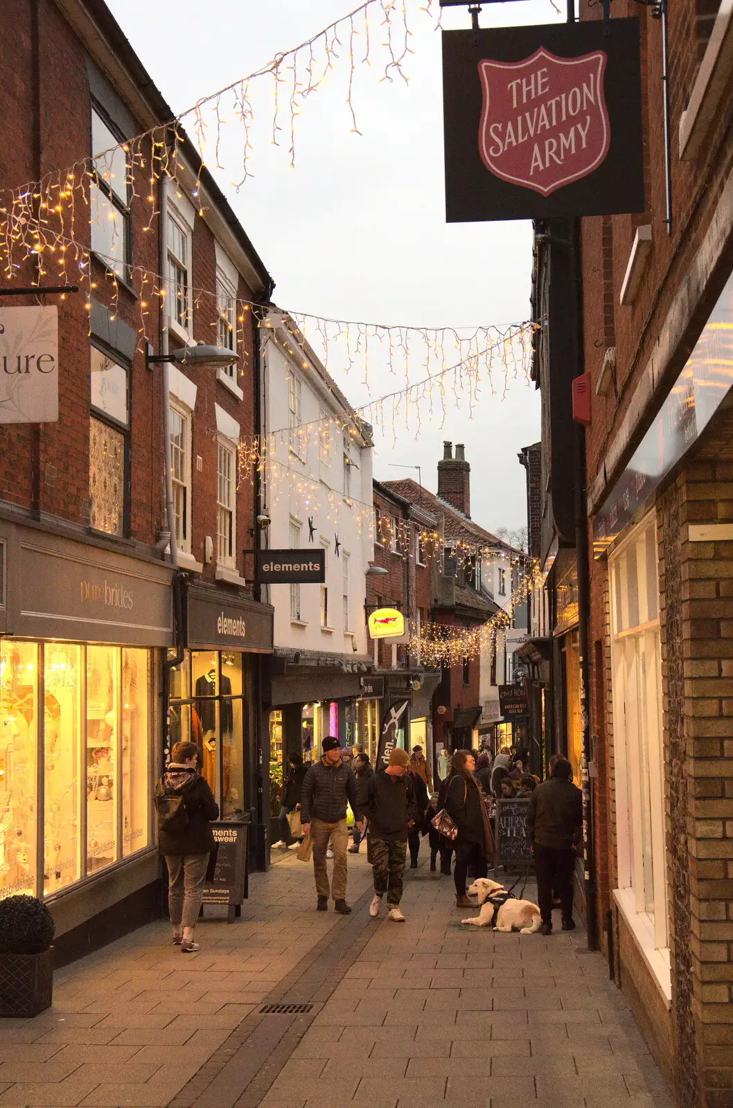 Lights on Lower Goat Lane, from Norwich Lights and a Village Hall Jumble Sale, Brome, Suffolk - 20th November 2021