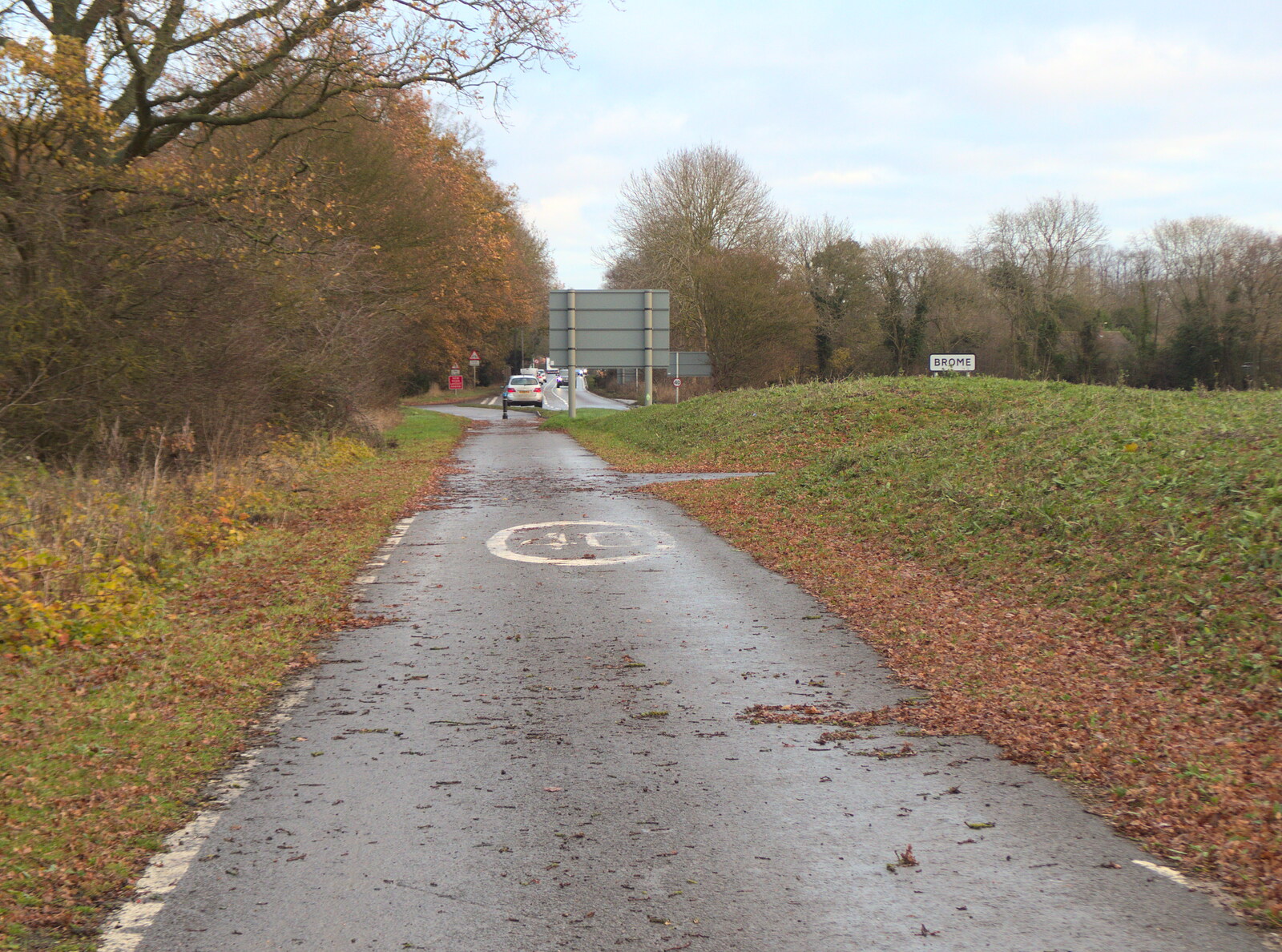 An old bit of A140 has become a cycle lane from The Eye Lights Switch On, Eye, Suffolk - 3rd December 2021
