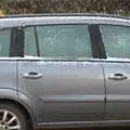 The boys do handprints on the frozen car, The Eye Lights Switch On, Eye, Suffolk - 3rd December 2021