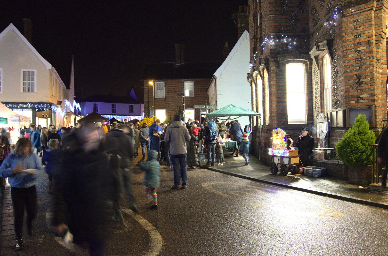 Outside the town hall in Eye from The Eye Lights Switch On, Eye, Suffolk - 3rd December 2021