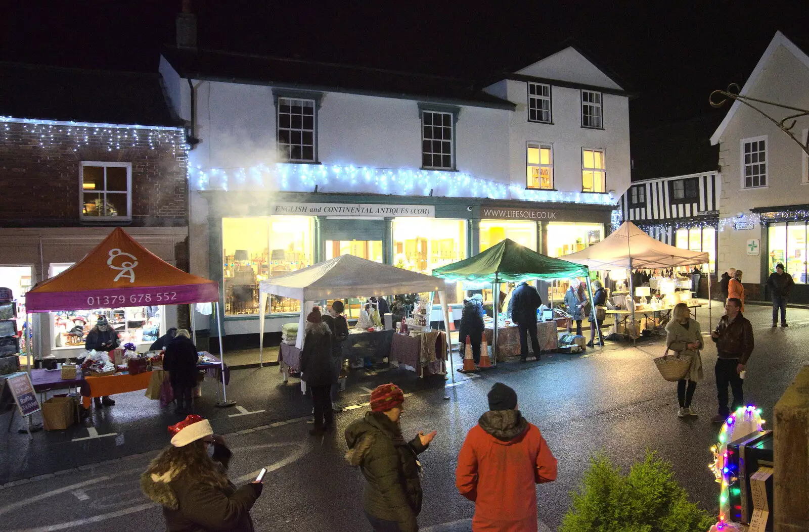 The view from the town hall steps, from The Eye Lights Switch On, Eye, Suffolk - 3rd December 2021