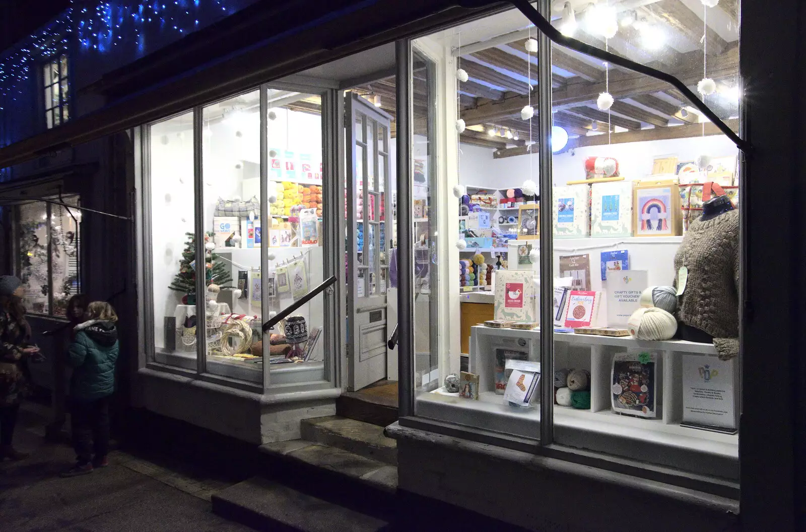 The craft shop looks welcoming from outside, from The Eye Lights Switch On, Eye, Suffolk - 3rd December 2021