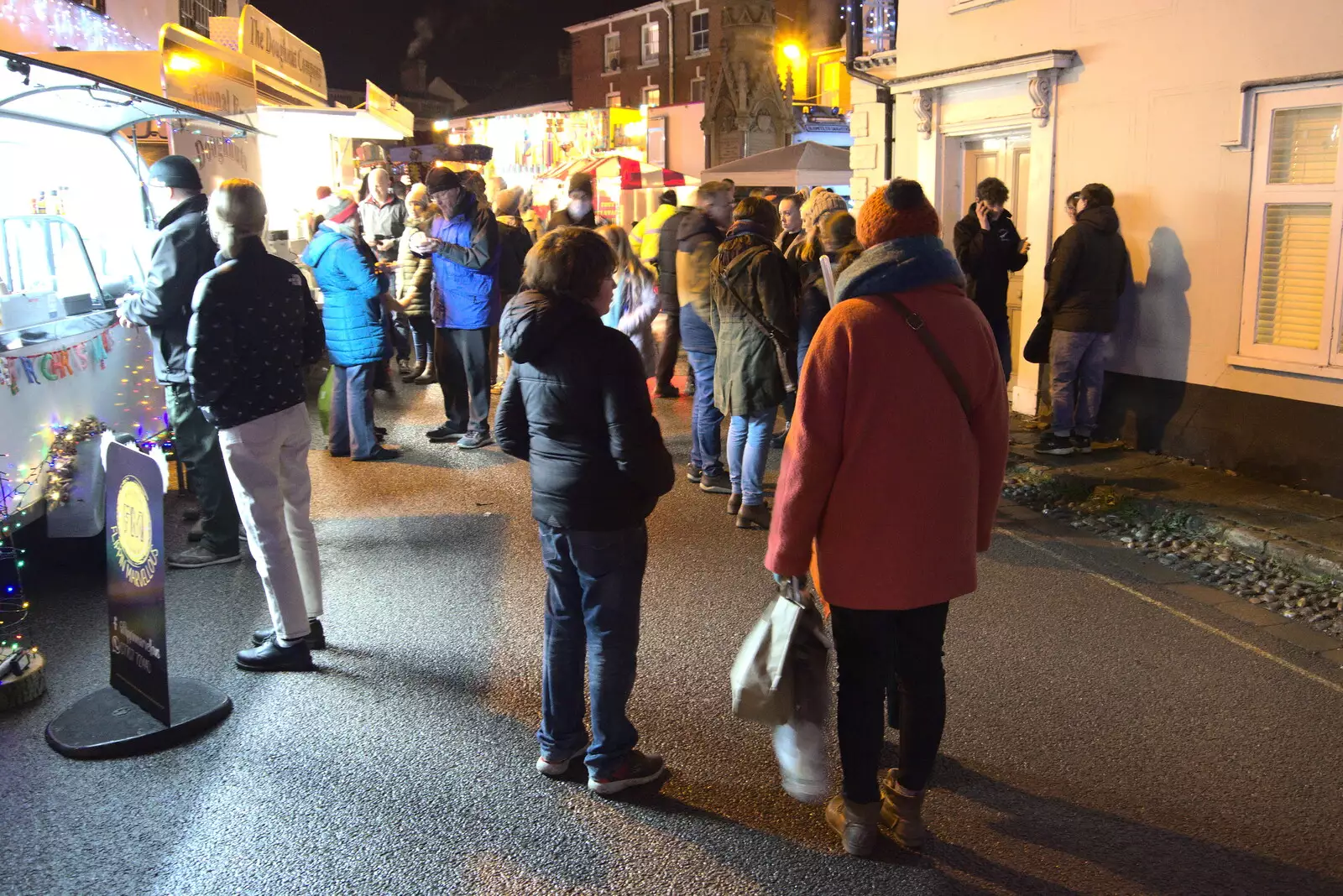 Fred and Isobel roam around, from The Eye Lights Switch On, Eye, Suffolk - 3rd December 2021