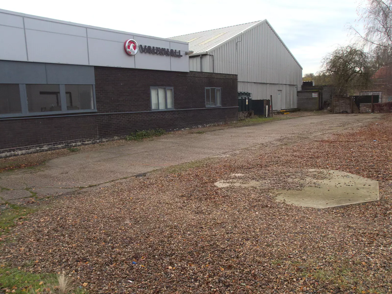 Round the back of the old Vauxhall garage, from Dove Players' Trouble in Pantoland, Eye Community Centre, Suffolk - 11th December 2021